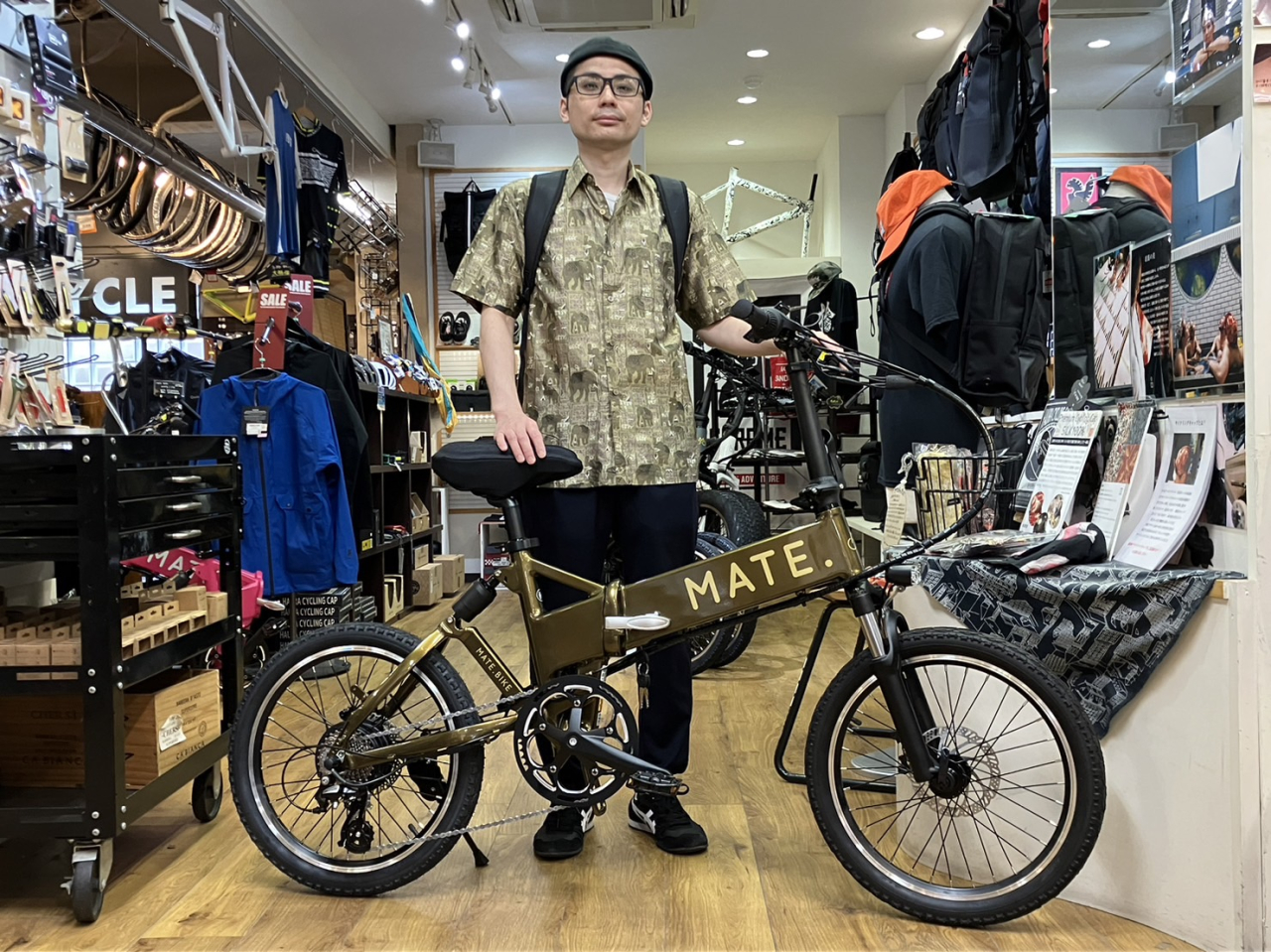 MATE X BIKE 250 750 折り畳み式カゴ自転車